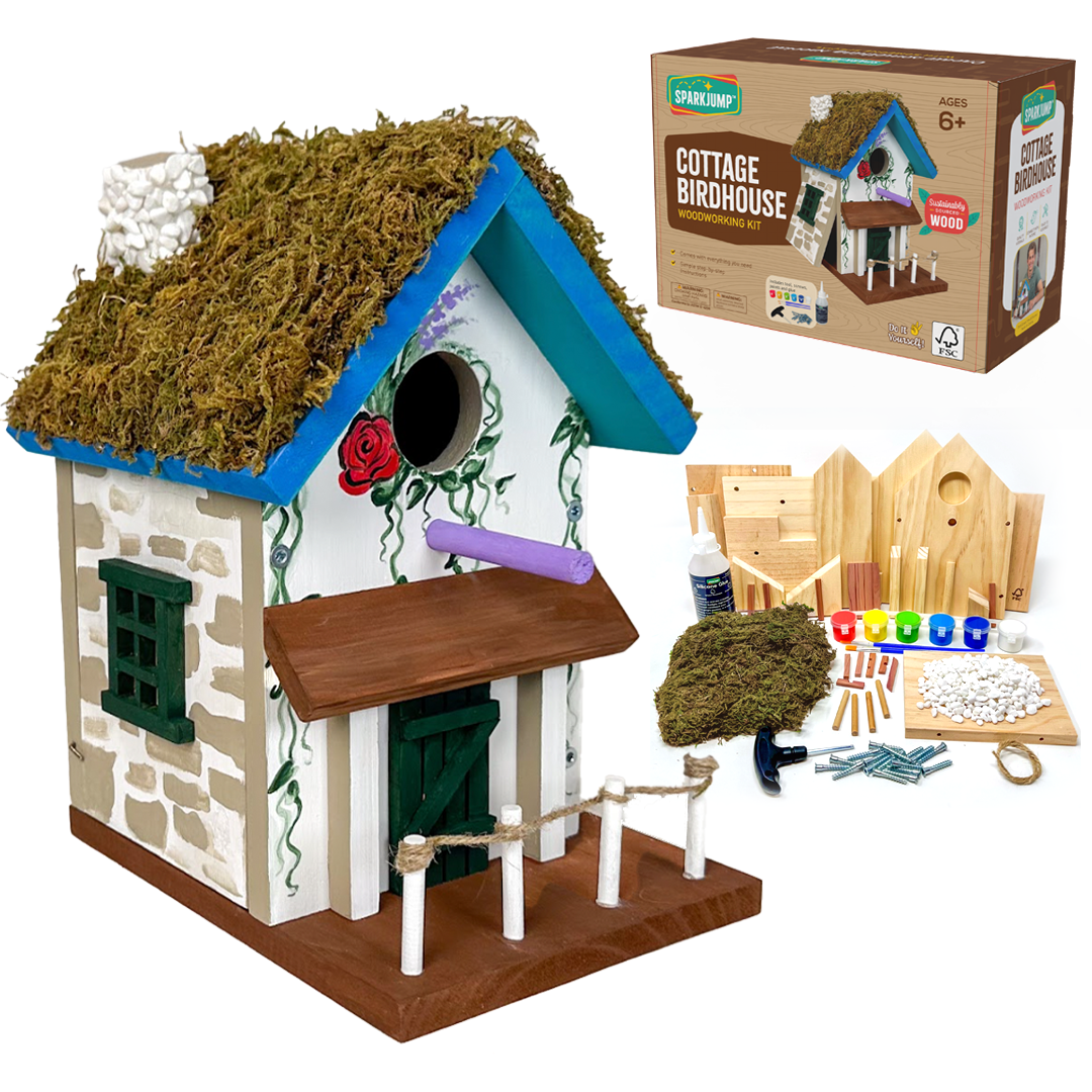 Build & Paint Cottage Birdhouse Maker Kit